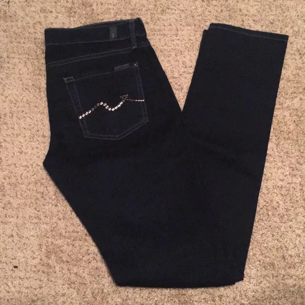 7 For All Mankind‎ Roxanne Dark Wash Jeans - Image 2