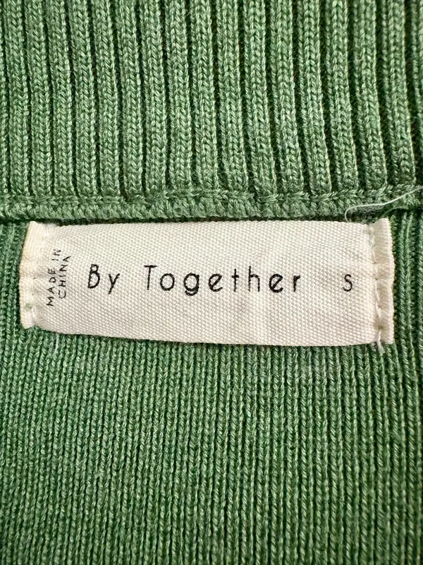 Boutique Quarter Zip Sweater Green - Image 2