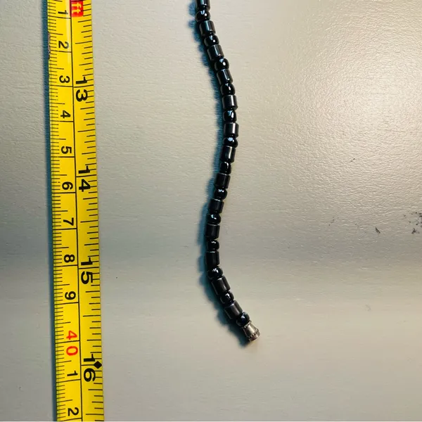 Black Hematite Cylind‎ Bead Necklace - Image 6