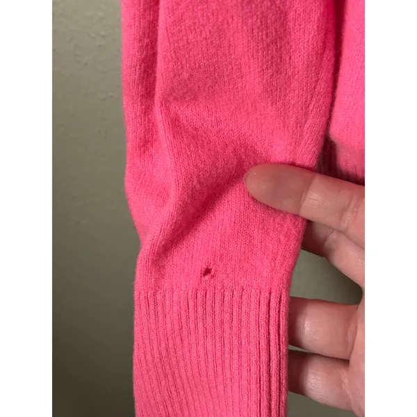 Lilly Pulitzer Cashmere Sweater Size Small Bright Pink Preppy Colorful TINY FLAW - Image 11