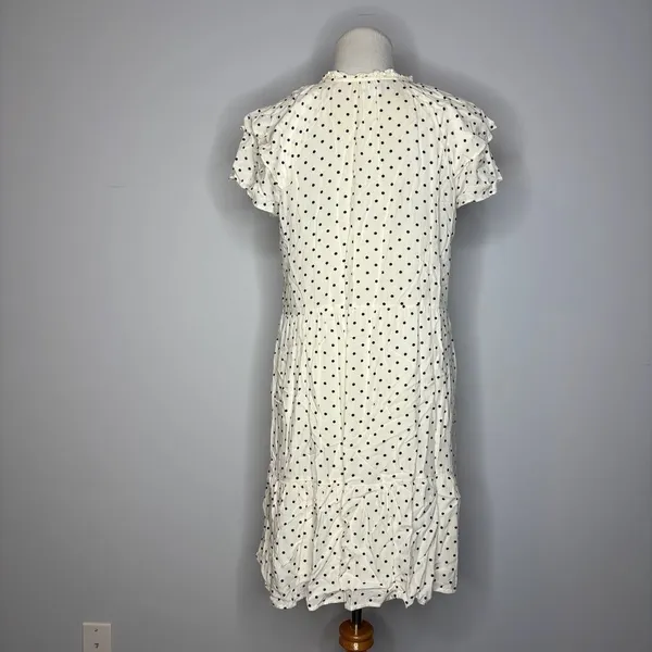 Old Navy- Cream & Black Polka Dot Dress - Image 4