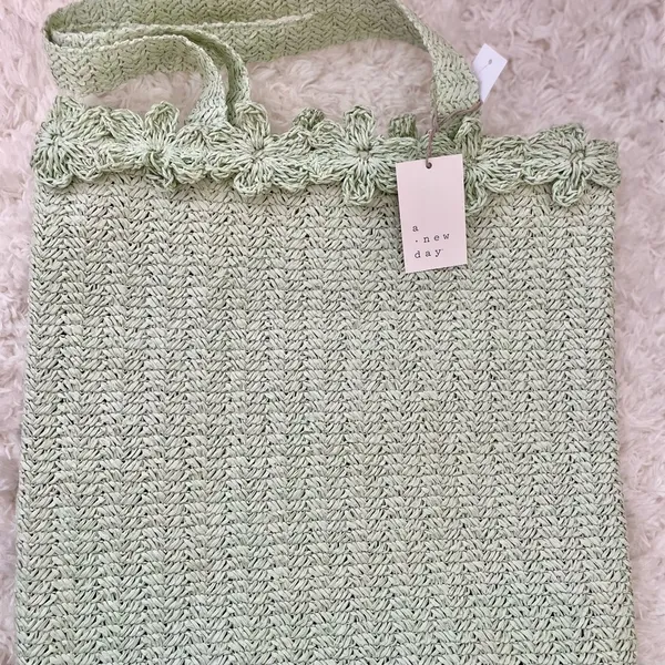 A New Day Green Floral Tote Bag‎ - Image 2