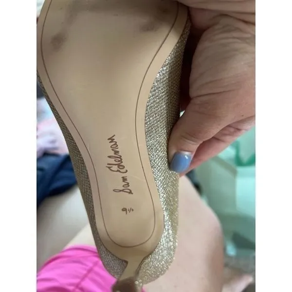 Sam Edelman Women's‎ Hazel Pumps Rose Gold Glitter High Heel Shoes Size 9.5 - Image 6