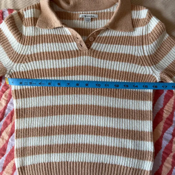 American Eagle Striped Polo Henley Sweater Size XS NWOT - Image 11