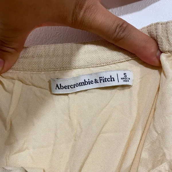 Abercrombie & Fitch Lace Maxi Dress S Cream Cottagecore Fairy Boho - Image 5