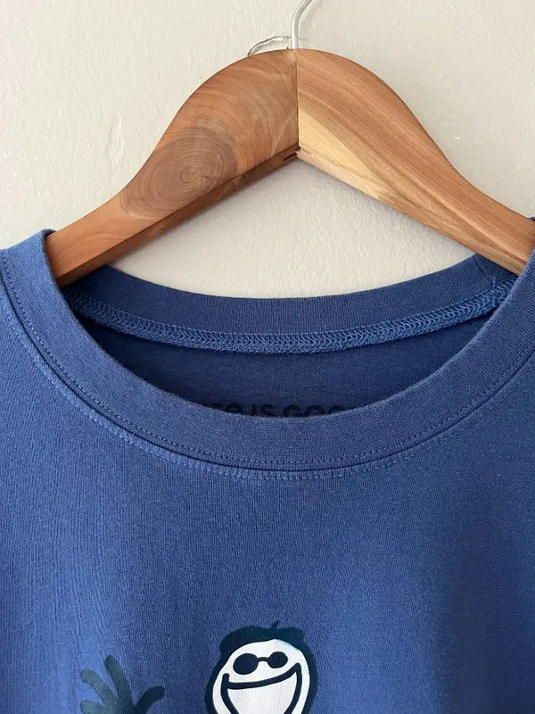 Life is Good Sz M Blue Short Sleeve Crusher Tee shirt pullover golf - Image 2