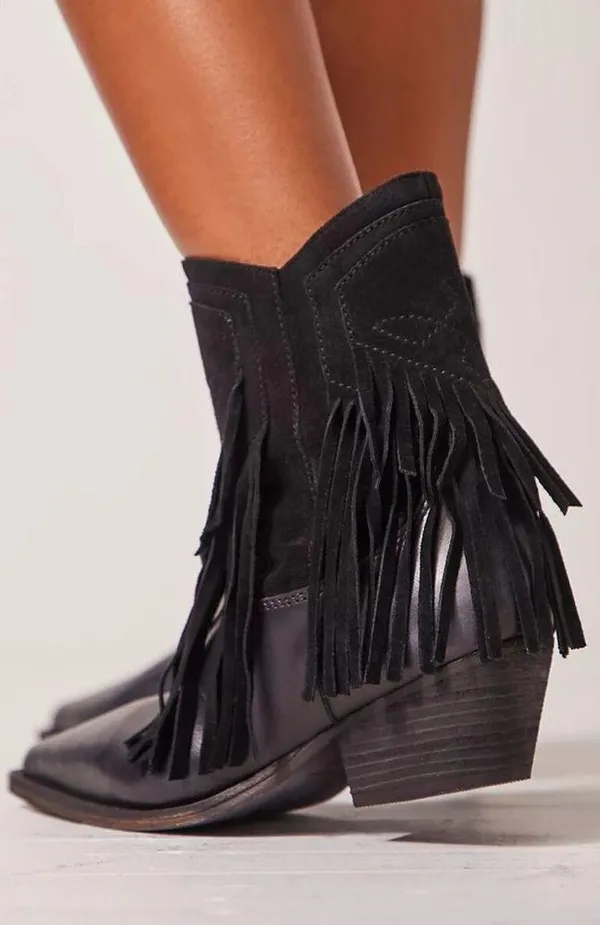 🆕 Free People | Lawless Fringe Western Boot | Black | Size: 8.5 - Image 8