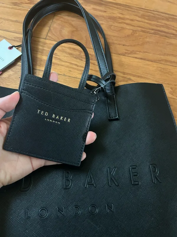 NWT Ted Baker Black Tote with matching card holder - Image 2