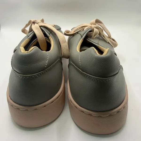 Vionic Gray and Beige Leather Sneakers - Image 5