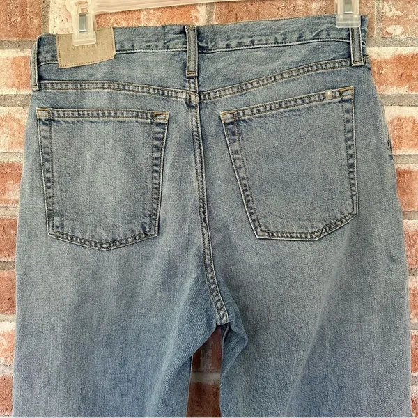 Everlane Summer Slouch Jeans Button Fly Relaxed Straight Women’s 25 Light Wash - Image 7