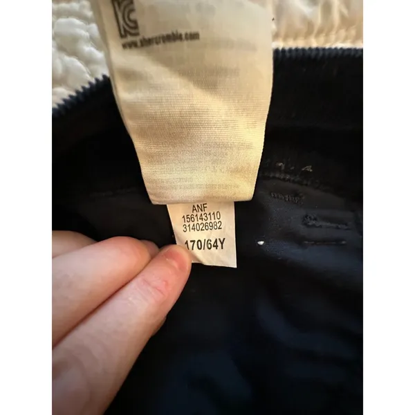 Abercrombie & Fitch Navy Corduroy Skinny Pants Women's Sz 2 Waist 26 - Image 9
