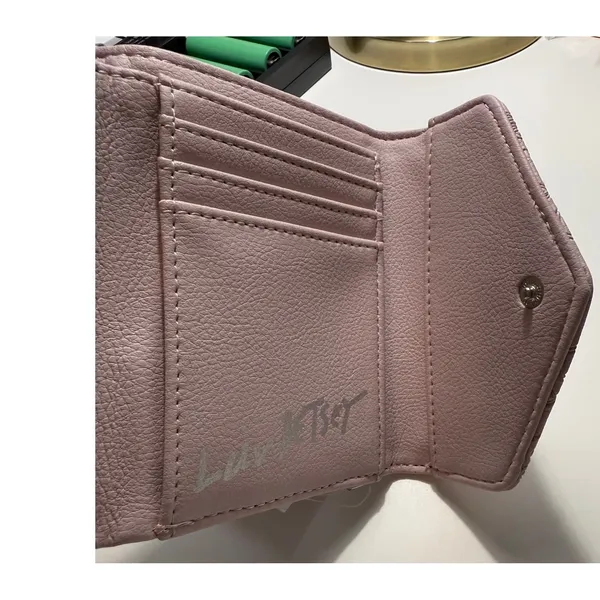 Luv Betsey by‎ Betsey Johnson Blush Pink Embossed Heart Bow Wallet LBCASH NWT - Image 5