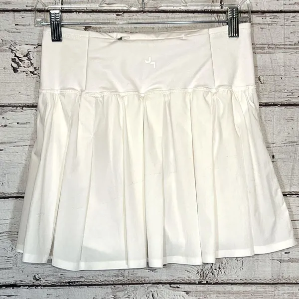 Activewear Pleated Skort White-Small - Image 2