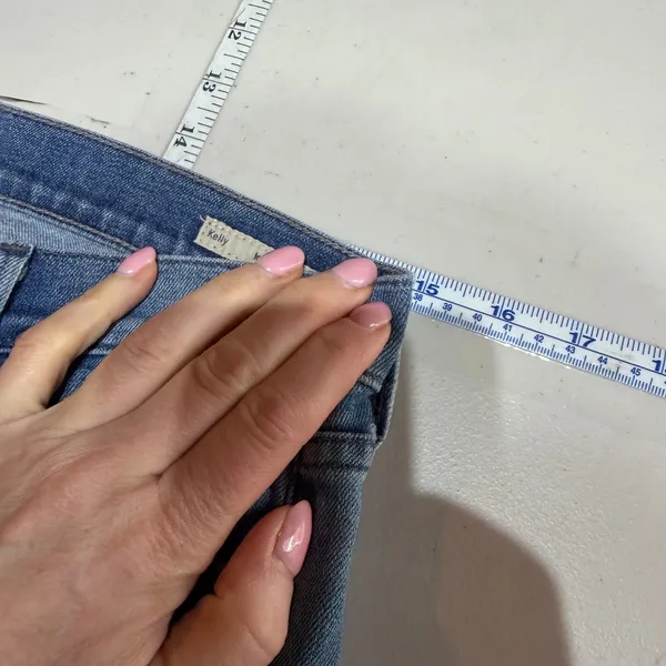 Citizens of Humanity Kelly‎ Bootcut Jeans Womens Blue Low Rise Raw Hem Y2K Indie - Image 13