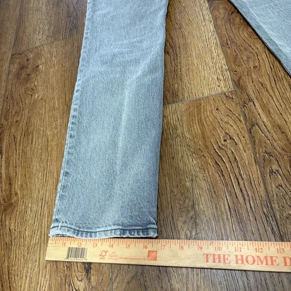 Abercrombie & Fitch The 90s Straight Ultra‎ High Rise Grey Jeans Womens 25/0R - Image 10