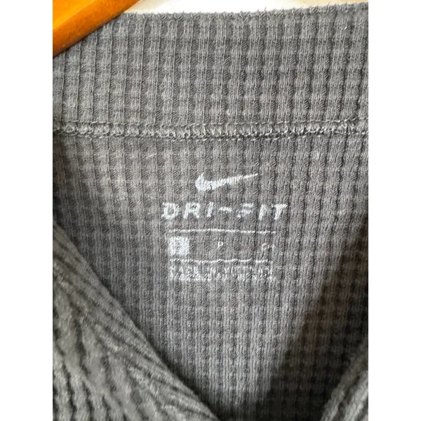 Nike Yoga Dri-FIT Waffle Knit‎ Henley Top Black Long Sleeve CV9905-010 Womens S - Image 3