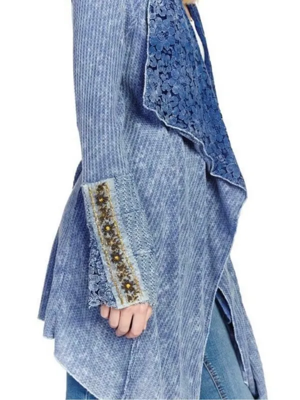 Aratta Silent Journey Stories of Shawl Cardigan Beaded Waterfall Medium - Image 2