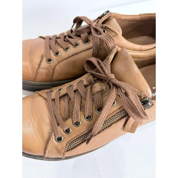 Andrea Conti Brown‎ Leather Lace-Up Comfort Shoes Minimalist Euro Casual 40 - Image 10