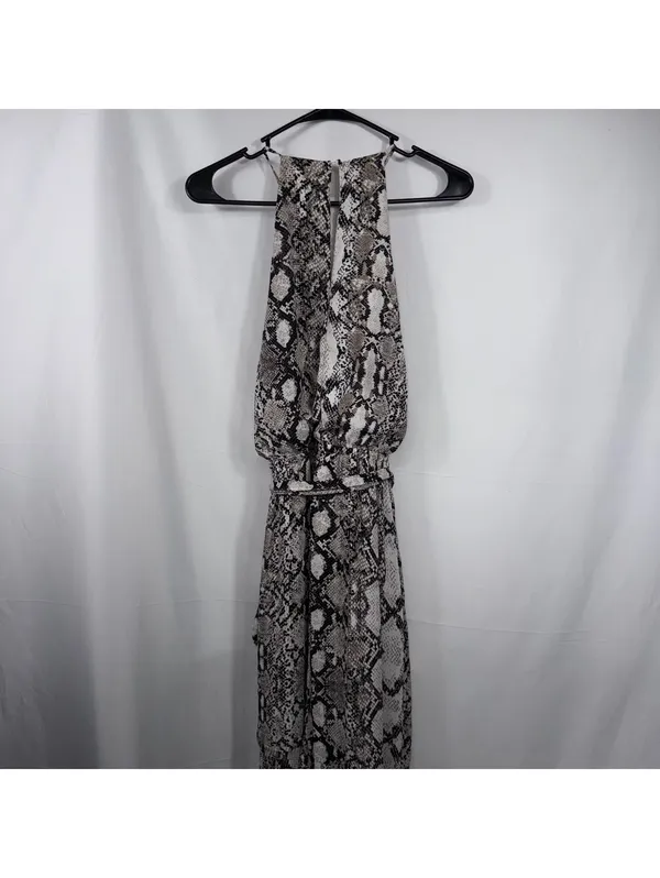 Express Snake Print Halter Maxi Dress Size M High Low - Image 7