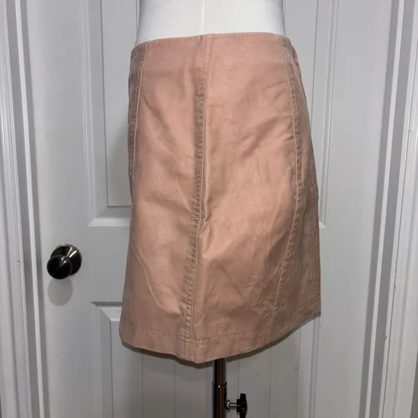 Free People Faux Suede Pink Skirt - Image 2