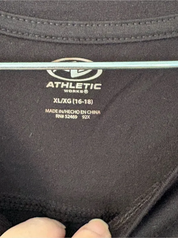 Athletic Works Black Relaxed Short Sleeve Tee - Image 2