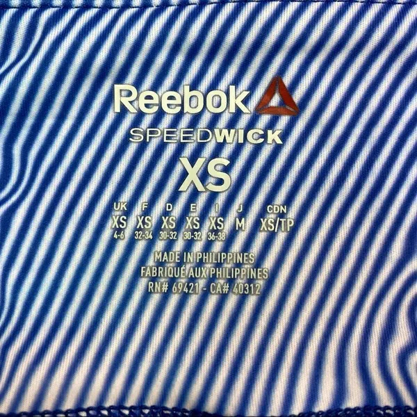 Reebok CrossFit Lux Bold 3/4‎ Wavy Ombré Legging Blue White XS - Image 7