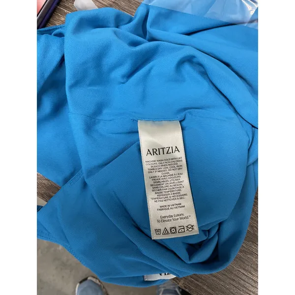 Aritzia Womens Bodysuit Contour Squareneck Thong Blue S - Image 4