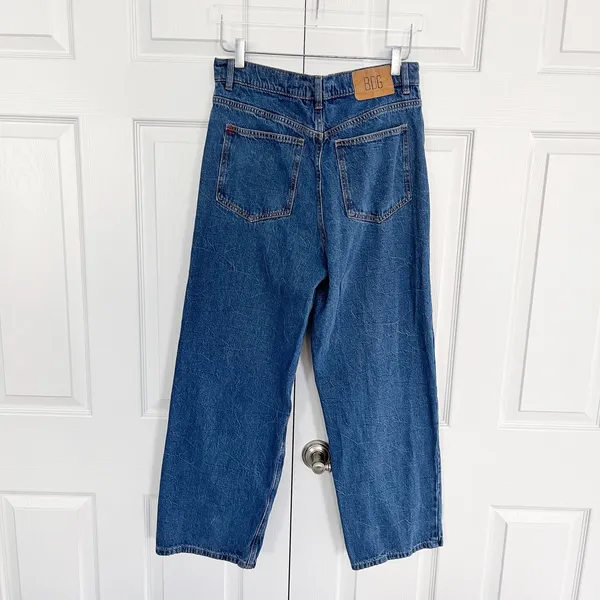 BDG Urban Outfitters High Rise Wide Leg Jeans Medium Wash - Image 6