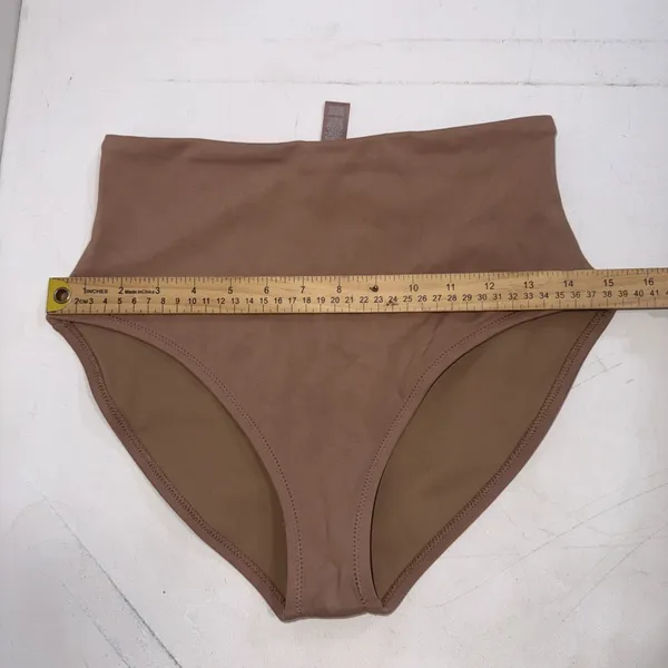 Skims Swim Beige Tan Minimalist High Waist Nude Slimming Bikini Bottoms Sz Small - Image 10