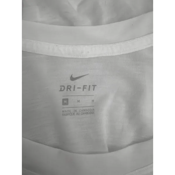 Nike Pro AeroAdapt White Mesh Athleisure Short Sleeve Running Top Medium - Image 3
