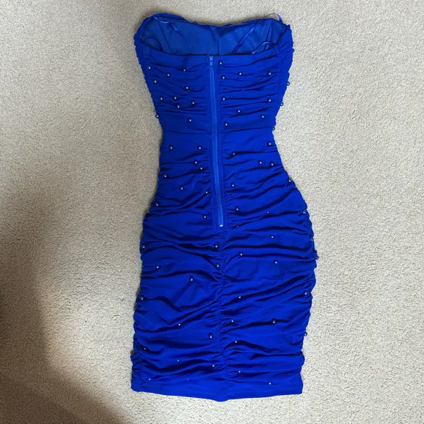 Windsor Blue Beaded Homecoming Dress - Image 3