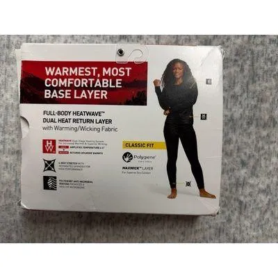 Seirus Heatwave Base Layer Top Womens MD Carbon Black‎ Long Sleeve 2426 - Image 2
