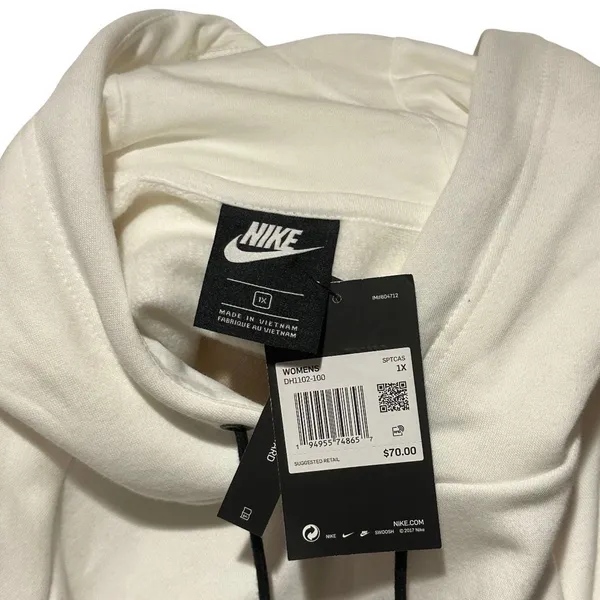Nike Air Force Equality Hoodie White Size 1X (DH1102-100) - Image 8