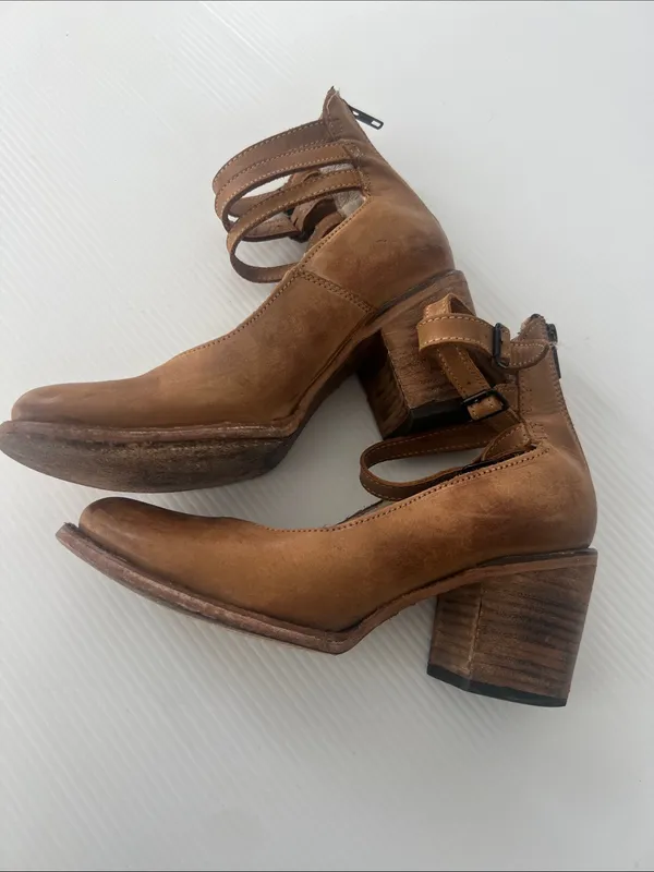 Freebird by Steven Randi Tan Womens Shoes Leather Upper Lining and Soles Ankle Straps Sz 8 - Image 10