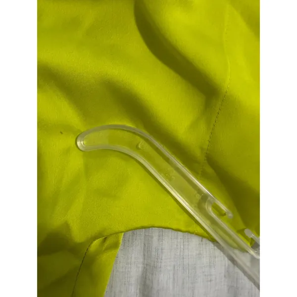 Essentiel Antwerp Button Down Shirt Women M Lime Green Satin Boxy Blouse - Image 11