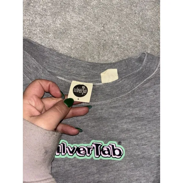 levis‎ silvertab sweatshirt womens gray large y2k vibes - Image 2