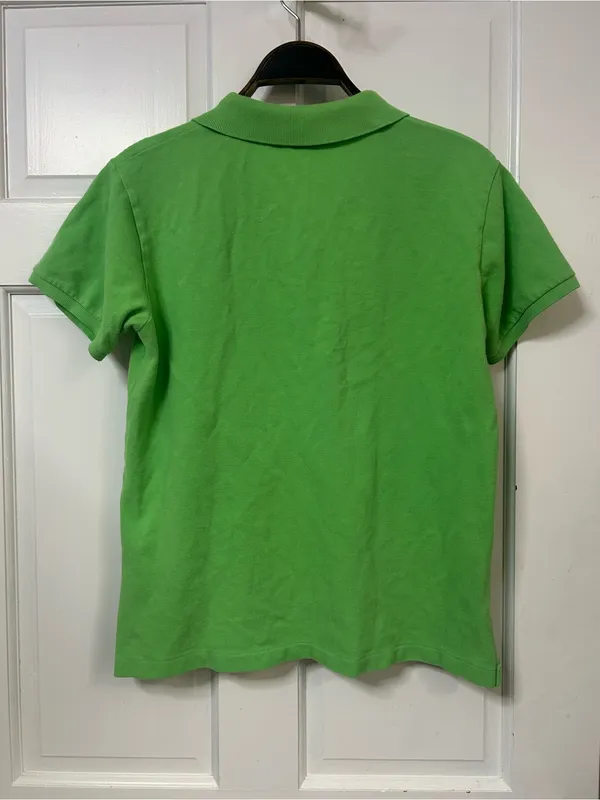Ralph Lauren Lime Green Short Sleeve Polo with Embroidered Pony - Image 3