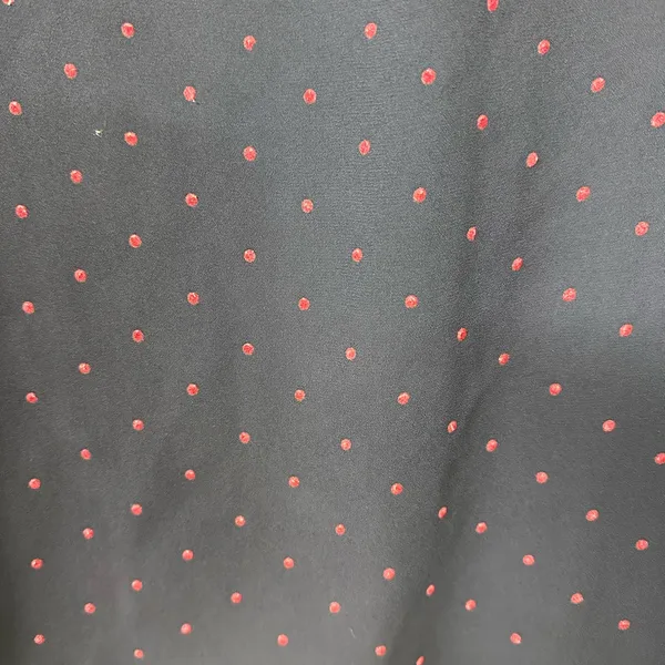 Ann Taylor Navy Blouse with Red Dots - Image 5