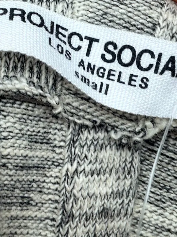 New Project Social T Giorgia Funnel Neck Sweater Rib Tank Mother of Pearl Gray - Image 7