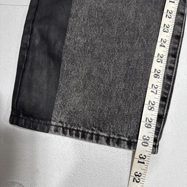 Levi's Premium Women Baggy Dad Straight Leg Mid Rise Jeans 24 Black Side Stripes - Image 15