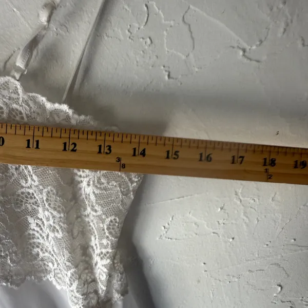 White Lace‎ Trimmed Fairycore Camisole Top Fairy Cottagecore Sheer Coquette Vtg - Image 4