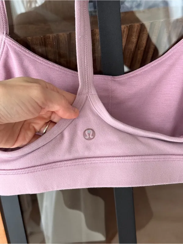 Lululemon Flow Y Sports Bra Nulu Lavender Lux dusty rose blush strappy workout - Image 11