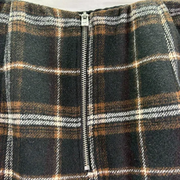 Hollister Women Black Plaid Stretch‎ Waist Ultra Hi-Rise Lined Skirt Size Medium - Image 7