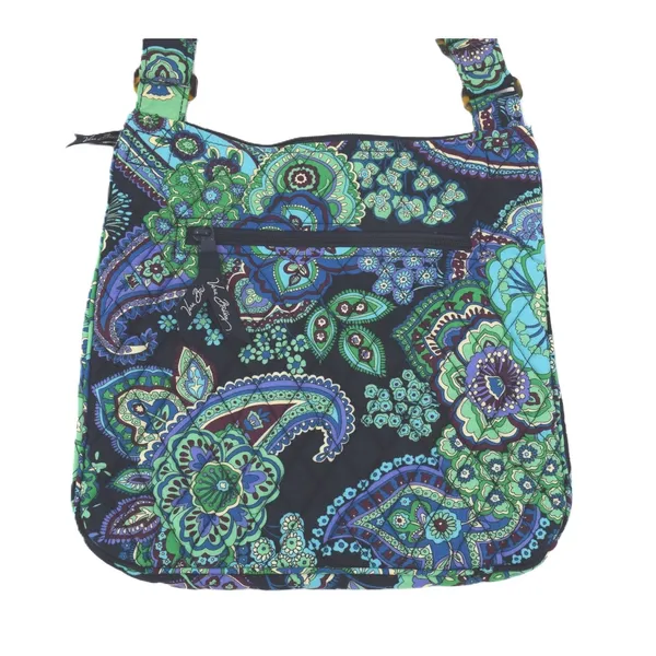 Vera Bradley‎ Blue Rhapsody Paisley Crossbody Blue Green Floral Adjustable Strap - Image 3