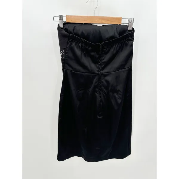 Trixxi Y2K Black Studded Strapless Mini Dress Juniors Size 3‎ HOCO Whimsigoth - Image 2