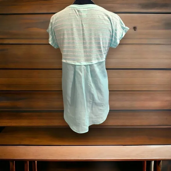 Stylus‎ short sleeve top white and robin blue small - Image 4