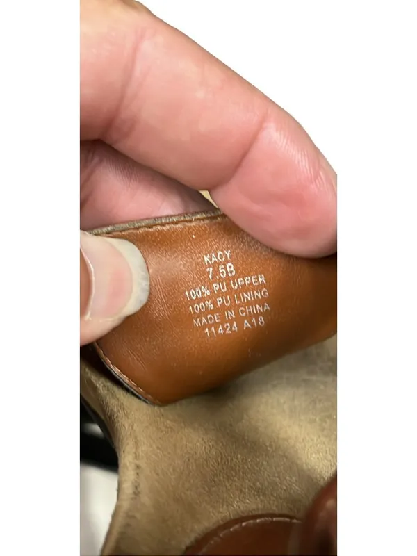 Ralph Lauren Lauren Kacy womens brown faux leather thong sandals sz 7.5B SK10663 - Image 6