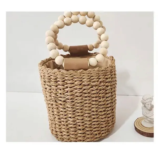 Straw purse Brown - Image 4