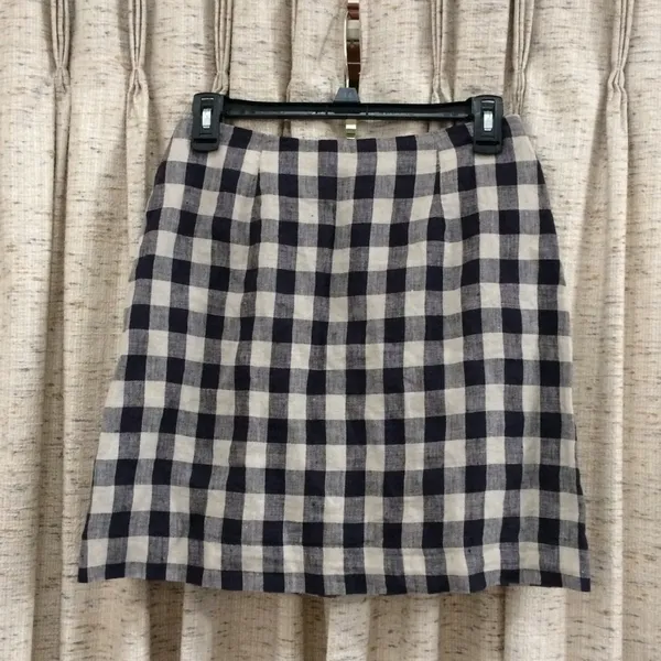 Button Down Plaid Skirt - Image 5