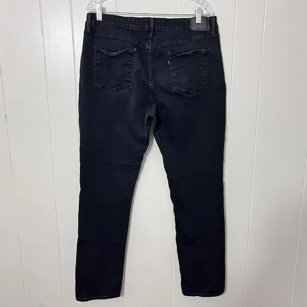 Levi’s Women’s Mid Rise Skinny Jeans Black Size 18 Stretch Denim - Image 9